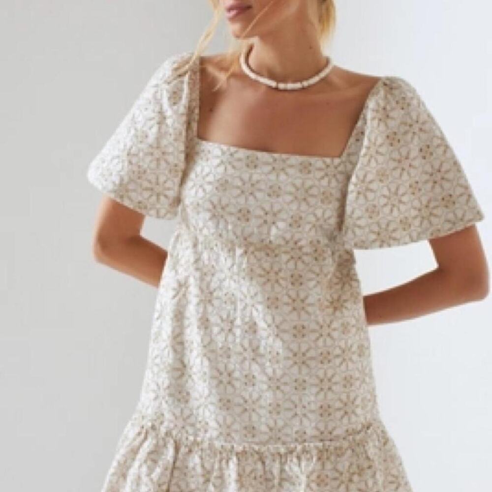 Anthropologie maeve white dress with